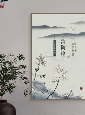 定做遮挡消火栓实木装饰画消防栓遮盖消防箱电表箱电闸挂画可开门