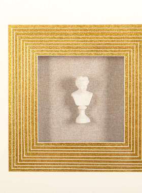 欧式装饰画样板房入门玄关挂画立体人像组合实物画正方形挂画