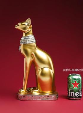 一手上货古埃及猫金色时尚品摆件客厅玄关桌面树脂工艺品摆件
