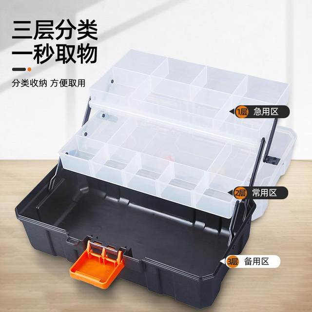 To be a three-layer folding tool box electrician