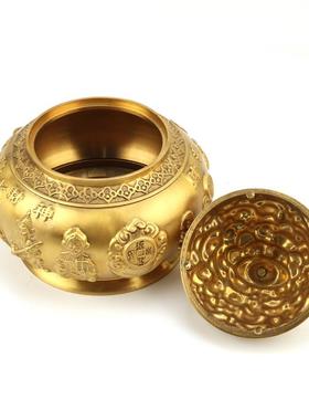 厂家黄铜五路财神聚宝盆乔迁礼品办公室店铺工艺品摆件