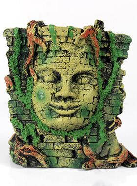 厂家供应树-脂工艺脸品鱼缸摆仿古罗马柱罗马古风情人件柱仿风复