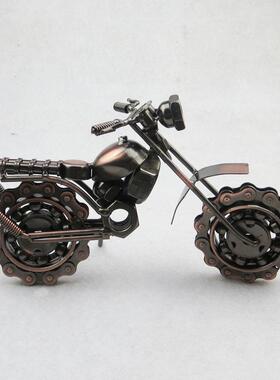 新款直销新款外贸 铁艺摩托车模型金属工艺品家居摆件 大号经典链
