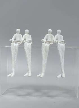 现代轻奢亚克力树脂看书人摆件样板房售楼处书房客厅玄关软装饰品