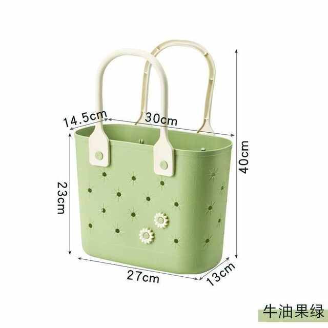Portable picnic basket outdoor home creative soft material bottom drain bath wash bathroom storage basket