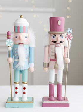 胡桃夹子人偶锡兵士兵摆件男孩女孩俄罗斯耶诞节木质装饰品耶诞节