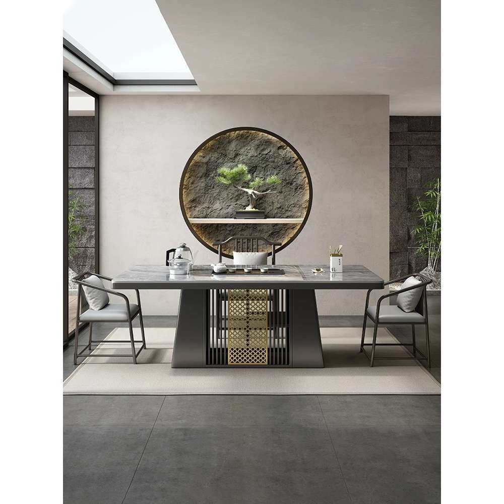 Y*现代简约轻奢岩板茶桌椅组合办公室家用阳台茶台泡茶桌烧水壶一,淘宝优惠券,粉丝福利购,淘宝优惠卷