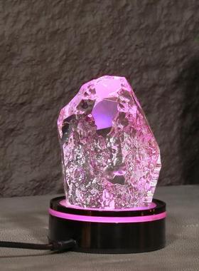 浪漫七彩气氛灯即插即用梦幻水晶USB小夜灯桌面工艺品摆饰夜光灯
