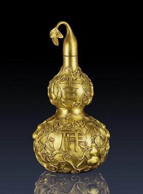 纯黄铜吉祥葫芦摆件家居装饰品葫芦摆件客厅饰品铜葫芦工艺礼品摆