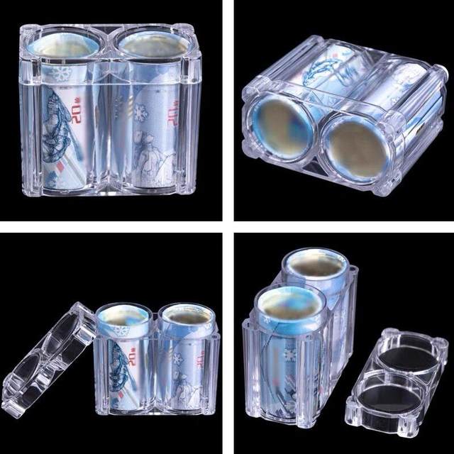 2025 Peking Opera Art Coin Roller Full Roll One-piece Conjoined Net Corner Commemorative Coin Roller Coin Collection Box 20 Pieces 30mm Full Roll Protective Storage Tube Anti-Oxidation