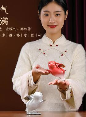 礼之源全铜猪摆件飞天小猪生肖铜工艺礼品摆饰创意生日礼物送老婆