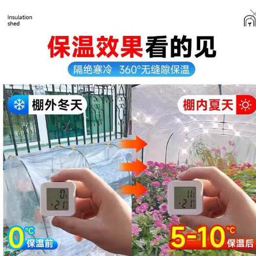 冬天室外花房保温棚庭院户外绿植物花卉温室蔬菜暖棚暖房花棚家用 - 图1