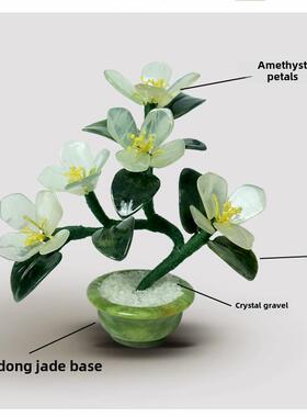 新款古典风格玉石电中视柜摆件国风禅意酒柜茶几关玄饰家居古风装