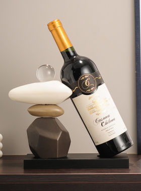 时来运转红酒架摆件轻奢高档酒柜餐边柜电视柜玄关客厅创意装饰品