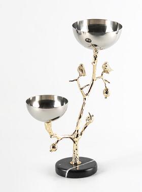 RNN轻奢新盘中式小鸟果摆件样板房酒店果餐厅抽象艺食术零干碗装