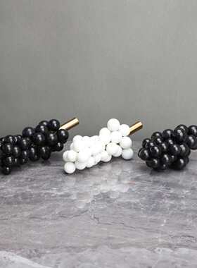 新中式大理石葡萄摆件样板间办公室客厅茶几电视柜家居桌面装饰品