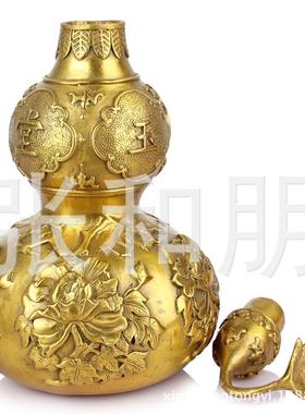 铜葫芦摆件富贵玉堂葫芦摆件