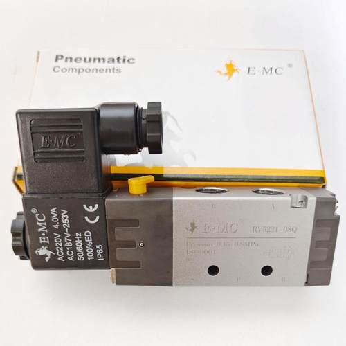 EMC亿太诺RV52系列二位五通三位五通标准电磁阀RV5211RV5221/220V - 图2