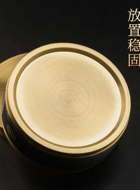 新中式烟灰缸带盖防飞灰家用客厅轻奢创意高级铜烟缸办公室用密封