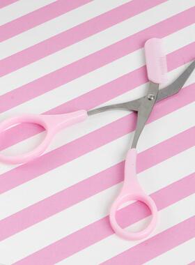 Korean-style card eyebrow scissors, stainless steel with eye