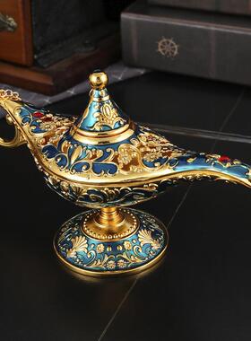 阿拉丁神灯中号21*11创意摆件许愿神灯金属家居装饰乔迁装饰品礼