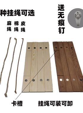 磁吸实木挂画轴海报照片画框天地杆挂墙吸条书法绘画装裱卡纸画夹