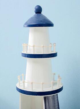 1米4地中海家居风格装饰摆设实木灯塔CD架搁展示柜展示架装饰柜