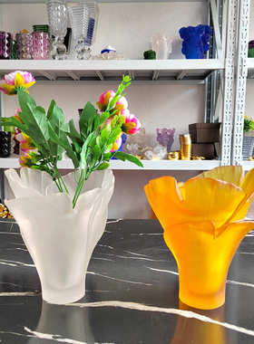 琉璃花器摆件 厂家直销欧式轻奢家居礼品水晶花瓶