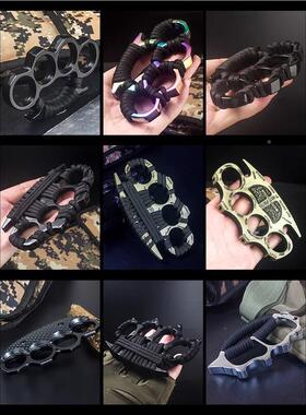扣钛钢指虎四指拳套应法急合防身指环拳戒自卫用品2GeqASUr武器防