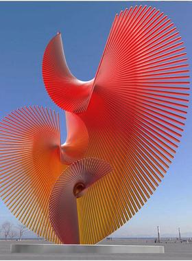 大型地标广场雕塑公园景区美陈装饰摆件户外广场镜面不锈钢雕塑