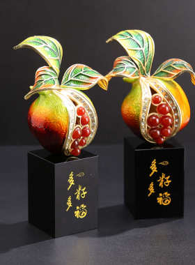 新中式珐琅彩多籽多福摆件茶几客厅招财电视柜酒柜办公室装饰品