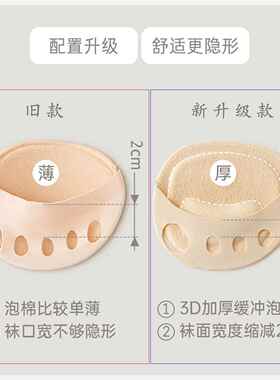 前脚掌垫加厚矽胶护脚垫老茧疼痛减震跖痛症前掌防痛垫超软跖骨垫