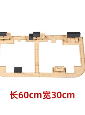 防跳缸 鱼缸造景全套古建筑桥梁鱼缸房子带灯成品摆件水上建筑