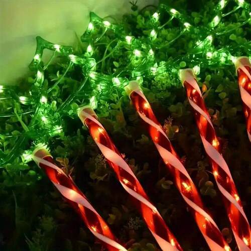 5pc/set solar candy Christmas tree ground tallation decorati - 图2