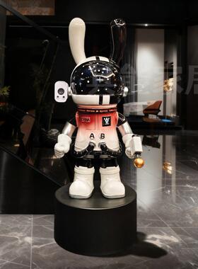 太空兔子宇航员星际兔客厅落地大摆件电视柜旁边星空投影轻奢装饰
