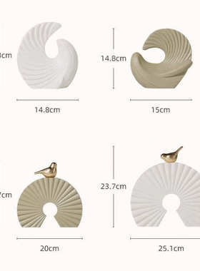 美式摆件装摆件姹艺术玄关风摆设寂欧风客厅复古软电视柜扇形北