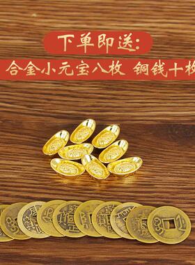 百福铜缸黄铜米缸招聚铜缸存钱罐聚宝盆摆件福字缸水缸开业礼品