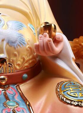 戴玉堂陶瓷供奉土地公土地婆神像福德正君财神土地爷土地奶像摆件