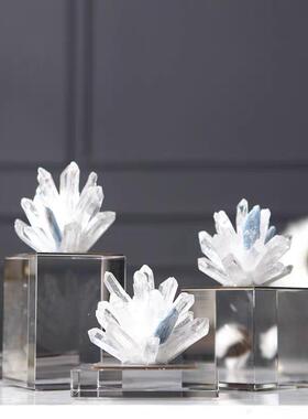 紫水晶花饰品水晶花饰品客厅入口样板房酒柜房高端装饰饰品