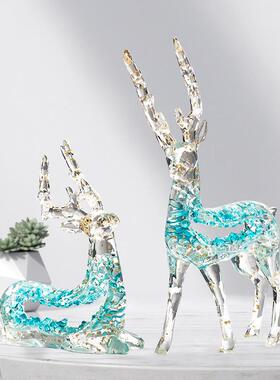 创意居招财鹿摆件一对轻奢高LX-352玄关客家厅酒柜电档室视柜办公