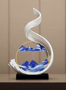 新中式风生水起流沙摆件装饰品250719-0高画级感厅电视办公室客乔