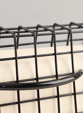 艺欧1620创意铁金属皮革网格手提包面摆件客厅卧室桌玄北关家居装