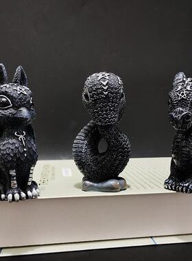 CULTCUTIES神秘独角兽猫咪公仔雕像树脂工艺品摆件家居潮玩手工
