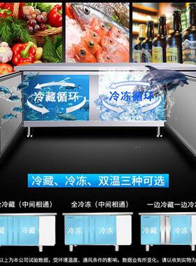 商用保鲜台蔬菜水果冷藏冷冻展示柜奶茶操作台不锈钢台