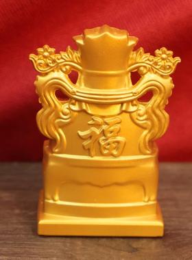 新款财神爷摆件聚宝盆文财神坐像财神像家居供养神像客厅公司开业