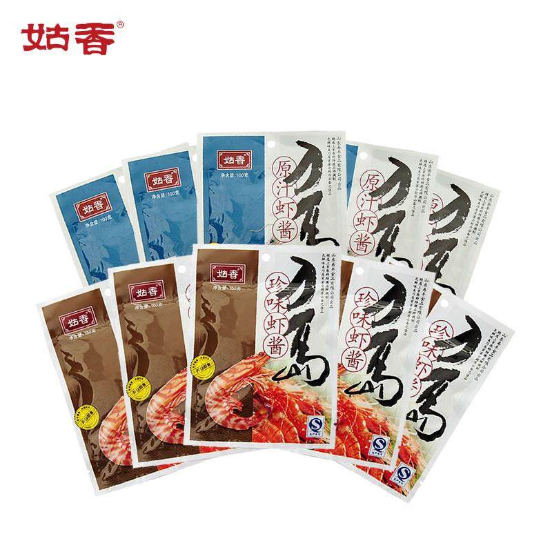 姑香虾酱原汁虾子酱海虾酱100g*10袋山东海鲜酱原味即食火锅蘸料,淘宝优惠券,粉丝福利购,淘宝优惠卷