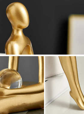 现代轻奢抽象艺术摆件办公室书架工艺品客厅玄关酒柜家居枫拓