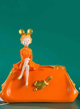 高颜值餐巾纸盒收纳档件高办客厅茶几公LGJ室吧台书桌摆桌面装饰