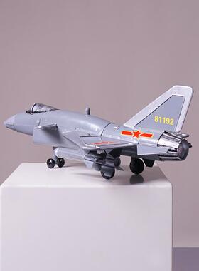 金属歼1020飞机模型铁艺大型摆件战斗机落地商场酒吧软装饰品道具