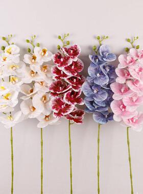 轻奢手感蝴蝶兰仿真花假花摆设客厅餐桌摆件插花仿真蝴蝶兰花束